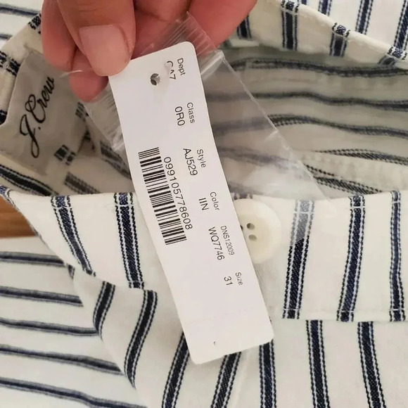 JCrew Slim wide-leg jean in stripe 31 - Picture 6 of 8